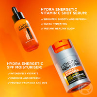 L’Oréal Paris Men Expert Anti-fatigue Duo Gift Set for Men, Vitamin C Shot Serum 30ml and Anti-fatigue Moisturiser With SPF 50ml, Hydra Energetic Duo With Vitamin C*, for Dull and Dry Skin