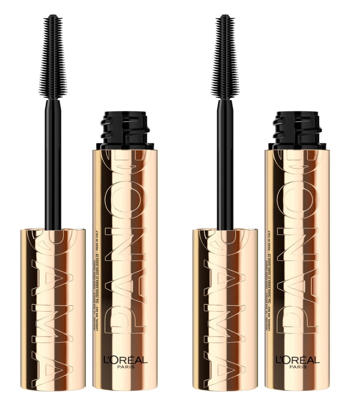L'Oreal Paris L'Oréal Paris Panorama Volumising Lengthening Mascara with Multi-Level Brush for Fan Effect Lashes Colour Dark Brown - Set of 2