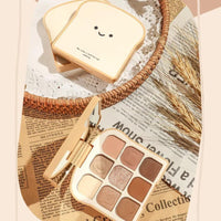 Meidimeijia 9-Color Toast Eyeshadow Palette - Matte, Shimmer, Metallic & Glitter Shades for Smoky, Neutral & Everyday Makeup | Highly Pigmented, Blendable & Long-Lasting (2# Fuji First Snow)