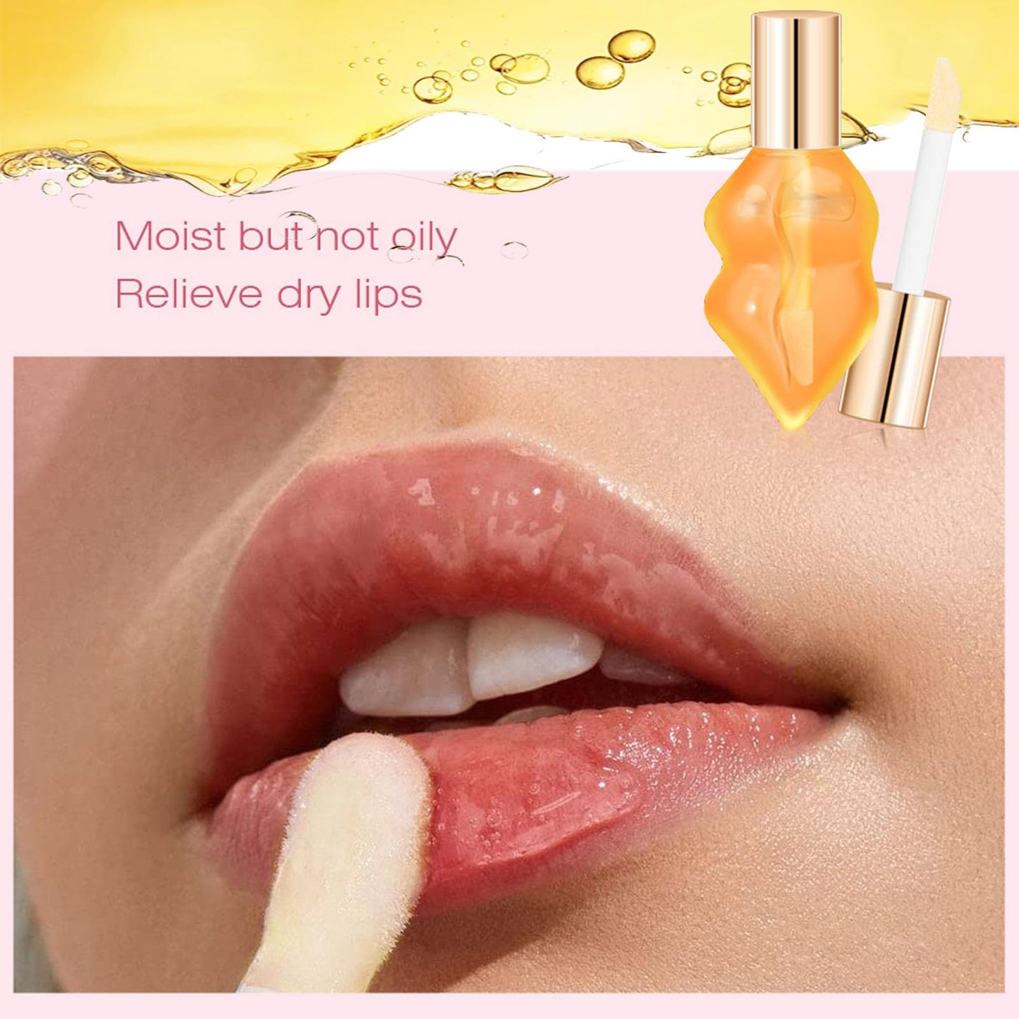 LYNTYAOU Mini Lip Plumper, Instant Volumizing Lip Plumping Gloss, Hydrating Moisturizing Lip Oil Reduces Lines for Fuller Lips, Increase Lip Elasticity, Lip Care Serum Essence Lips Enhancer