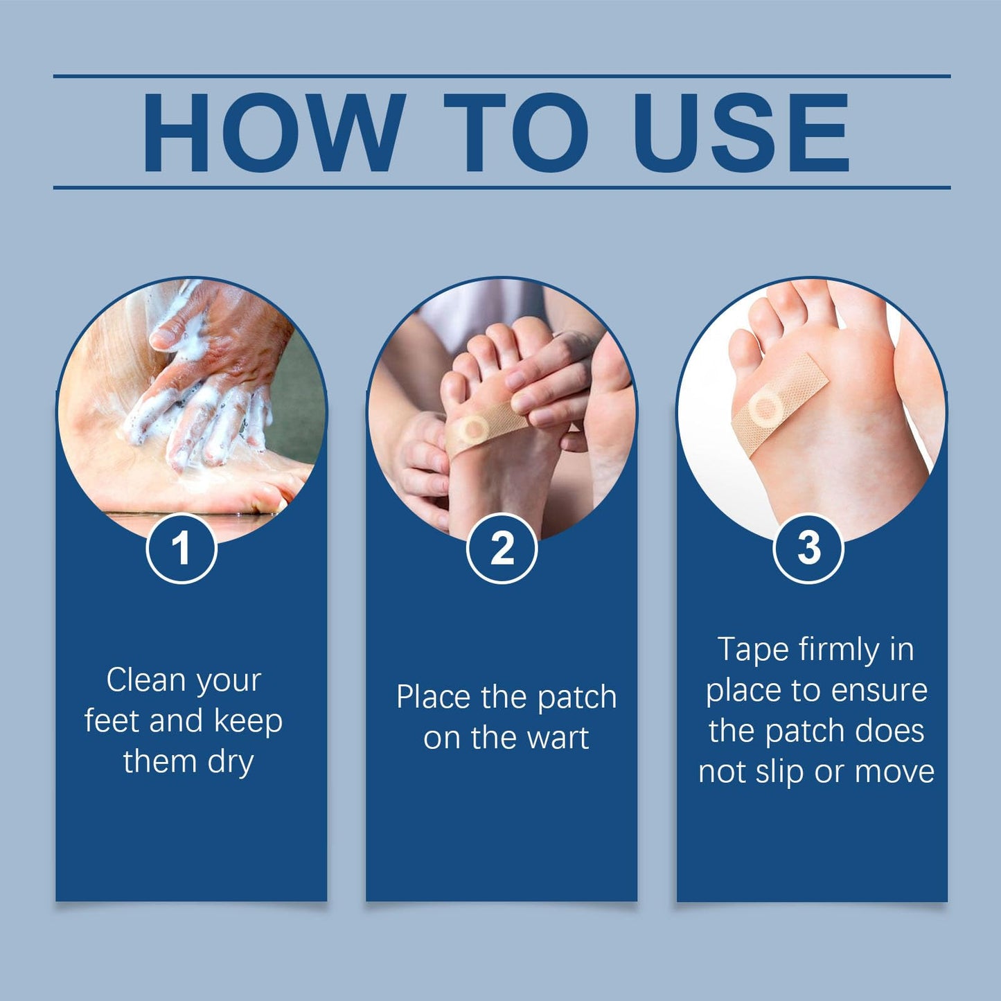 mercham Wart Remover & Verruca Treatment, 24 Pads Corn Remover Pads for Feet, Hands, Gentle & Safe on Skin, Fast & Pain Relief, Wart Treatment Plasters Effective for Kids Adults