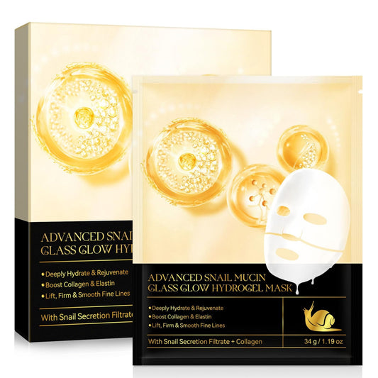 Trendyfave Snail Mucin Mask - Collagen Face Mask, Hydrating Mask Sheet with Hyaluronic Acid, Anti Wrinkle Anti Aging Deep Moisturizing, Collagen Deep Hydrating Overnight Mask For Face Care (4PCS)