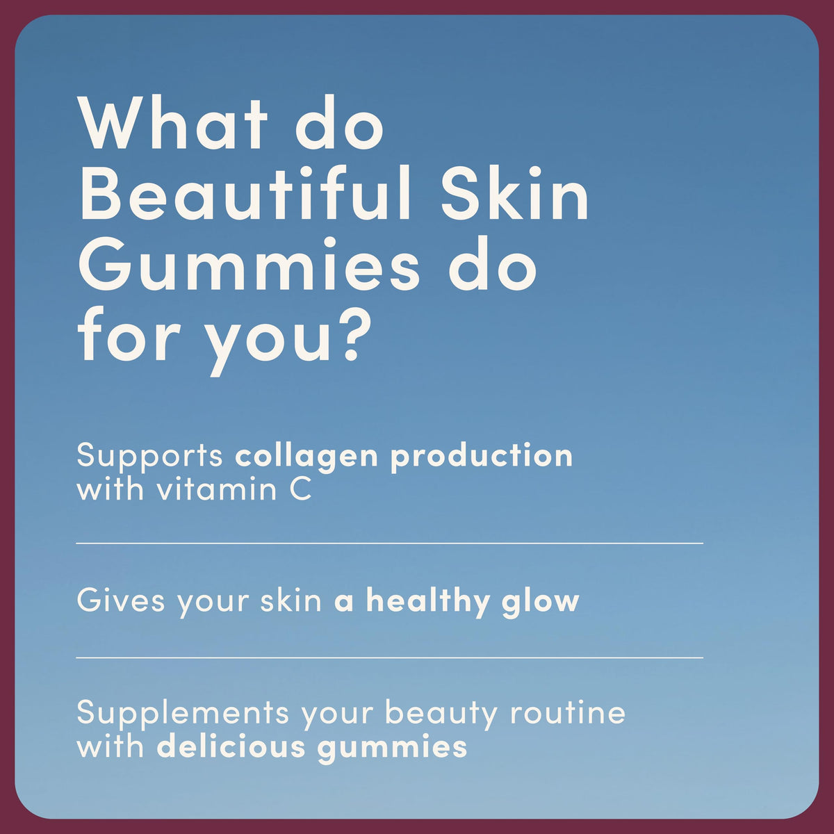 Nature's Bounty Beautiful Skin Gummies - Pack of 60 Gummies, 30 Day Supply - Including Zinc, Vitamins C and E, Biotin and Hyaluronic Acid - Support Your Beauty Routine