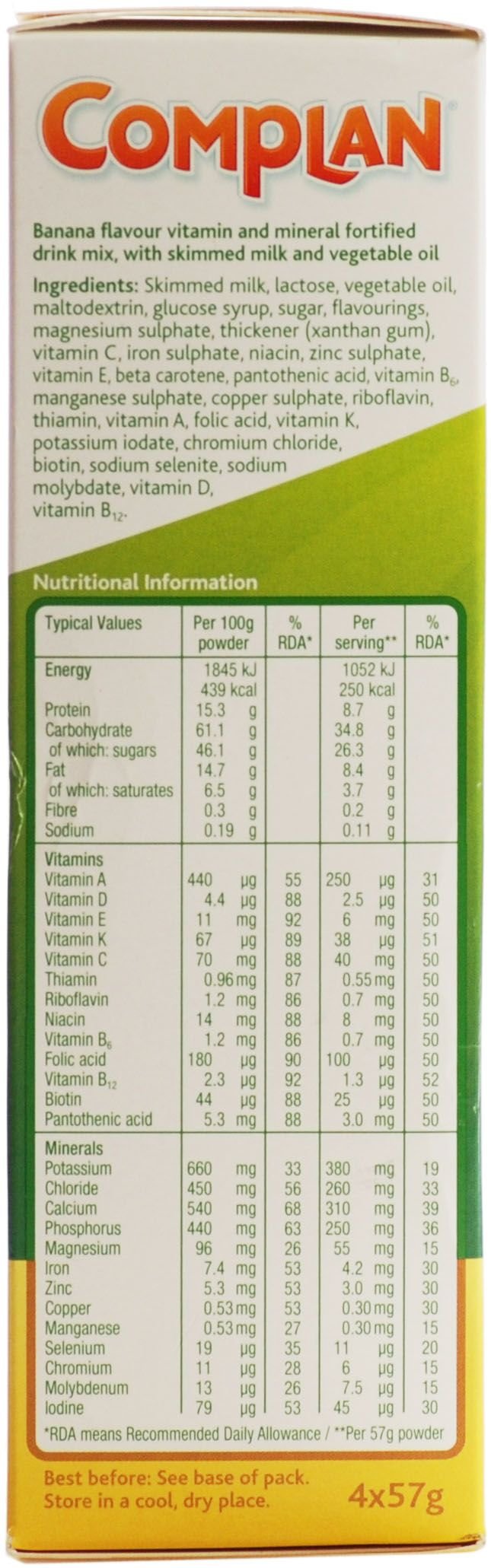 Complan Delicious Flavour Drink (Banana 4X55G)