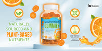 Generic Multivitamin Gummies - Vitamins for Adult and Children - Natural Orange Flavour Soft Chewable Gummy 11 Vitamins &Minerals for Health & Immune Support
