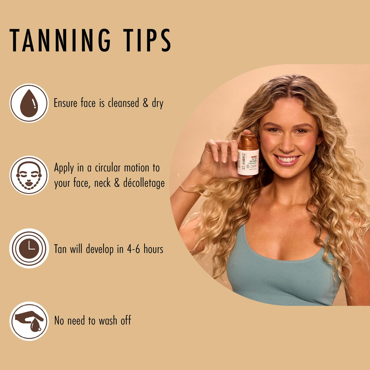 ST. MORIZ St Moriz Advanced Medium Colour Correcting Self Tan Face Lotion | With Hyaluronic Acid & Vitamin B5 | Olive Colour Correcting Undertones Neutralise Red Tones | Wear Alone & Under Makeup | Vegan | 50ml
