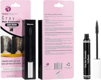 Fabz Beauty Gray Hair Cover-up Mascara Touch Up for Men & Women Instantly Cover Your Grey Roots and Hair with Concealer Brush (Dark Brown - 3 Pack)