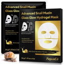 Feeliville Snail Mucin Mask 4 Pack, Glass Skin Collagen Mask, Collagen Face Mask, Advanced Snail Mucin Glass Glow Hydrogel Face Masks Skincare, Moisturizing Hydrating Anti-aging Face Masks