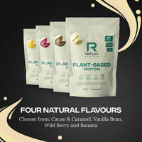 Reflex Nutrition Plant Based Protein - 21g Vegan Protein Powder (Pea Protein, Brown Rice Protein & Pumpkin Seeds) - Digestive Enzymes & Vitamin B12 - Natural Flavours (Vanilla Bean, 20 Servings)