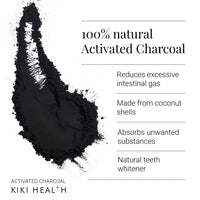 KIKI HEALTH KIKI Health Activated Charcoal Powder | Teeth Whitening Made from Coconut Shells | Food Grade Detox Supplement | Natural Relief Flatulence Indigestion Body & Mind | Vegan & Gluten Free – 70g