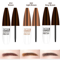 SHEBEEDO Eyebrow Tint Tattoo Peel Off Eyebrow Gel Semi-Permanent Colour Brow Tattoo Gel Waterproof Peel Off Eyebrow Gel, Lasts Up to 3 Days Makeup, Tattoo Brow Tint Suitable for All Brow Shapes(Light Brown)