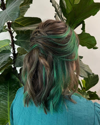 Crazy Color Vibrant Pine Green Semi-Permanent Duo Hair Dye. Highly Pigmented Dark Green Conditioning & Oil Nourishing Vegan Formula | No Bleach or Ammonia | 200ml