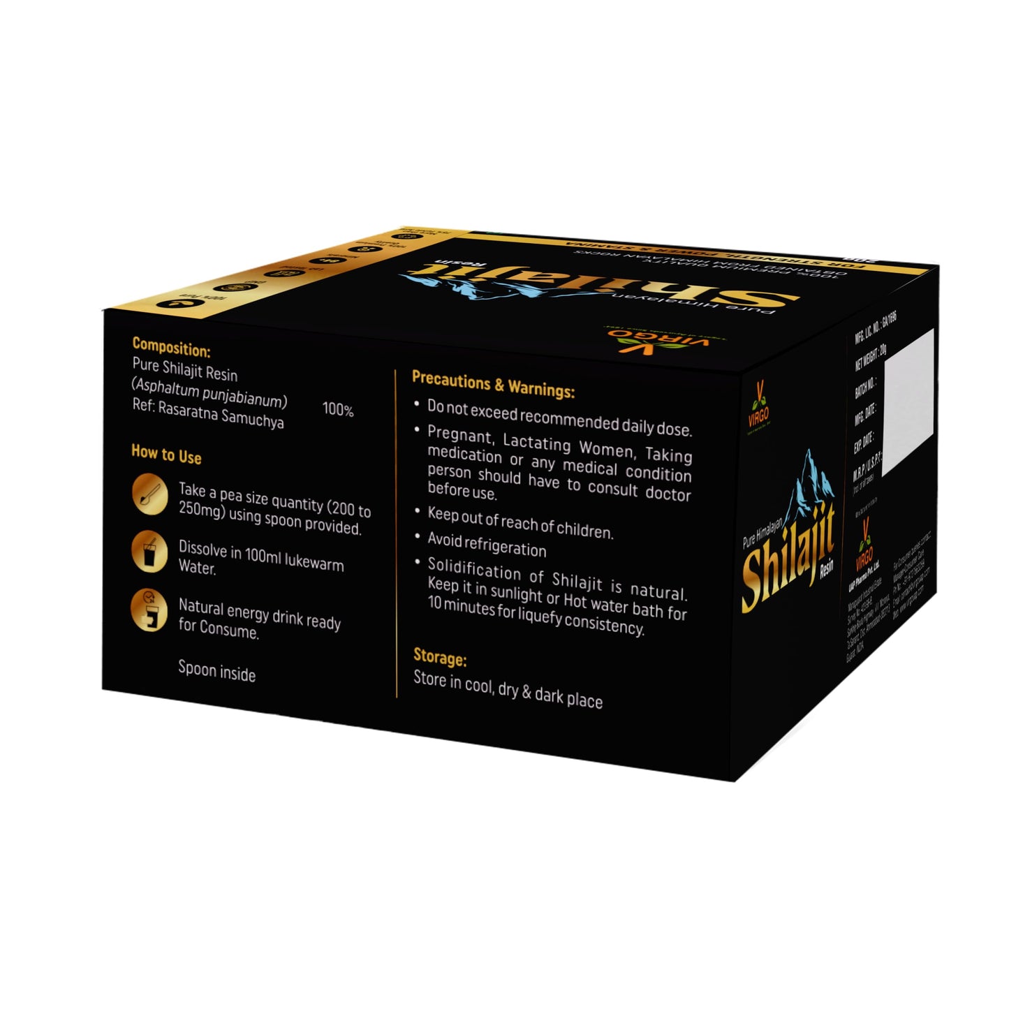 MAWANS Shilajit Resin, Original Himalayan Shilajit 50g - 100% Pure, Rich in Fulvic & Humic Acid, Minerals, Immune System & Vitality Booster, Vegan (Pack of 1)