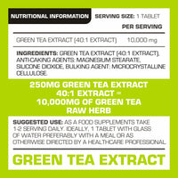 Green Tea Extract 10,000mg of Antioxidant 180 Tablet | 95% Polyphenols (297mg per Tablet) | (6 Months Supply) | Resealable and Recyclable Pouch | Vegan & Vegetarian | by PROELITE