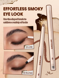 SHEGLAM Gel Glide Eyeliner Pencil Creamy Waterproof Smudgeproof Longwearing Eyeliner-Black