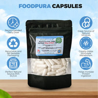 FoodPURA Food Grade Diatomaceous Earth Capsules (Codex) Pure White 94% Silica Fresh Water Sourced 600mg (60)