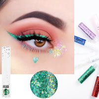HAORQEE Green Glitter Eyeliner, Metallic Waterproof Long Lasting Smudge-Proof
