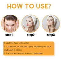 Kojic Acid Soap, Kojic Soap Bar Skin Lightening Soap Bath Soap, Fades Age Spots, Freckles, Revitalize and Moisturizing Cleansing Soap for Dark Spots, Uneven Skin Tone