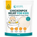 Natures Relief Co Chickenpox Relief Treatment | Colloidal Oatmeal & Calamine | Oatmeal Bath Soak for Chicken Pox Relief Kids - Colloidal Oats Bath for Itchy Skin| Made in UK | 300g