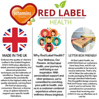 Red Label Health Vitamin D3 4000 IU 200 Tablets, Maximum Strength Vitamin D3 Supplement, Easy to Swallow Vitamin D3 Tablets - Made in The UK