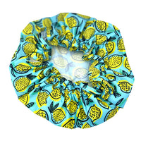 SMUG Shower Cap | Waterproof Shower Cap with Elastic Lining | Four Prints Available | Showers, Cooking, Spa Salon, Sleeping, Makeup | Shower Caps For Women UK Long Hair Short Hair | Lemon