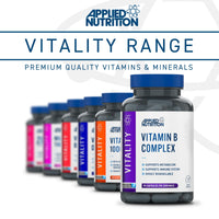 Applied Nutrition Vitamin B Complex Multivitamin - High Potency B12, B6, B1, Folic Acid & Biotin - Supports Metabolism, Reduces Tiredness & Fatigue, Helps Immune System - (90 Capsules)