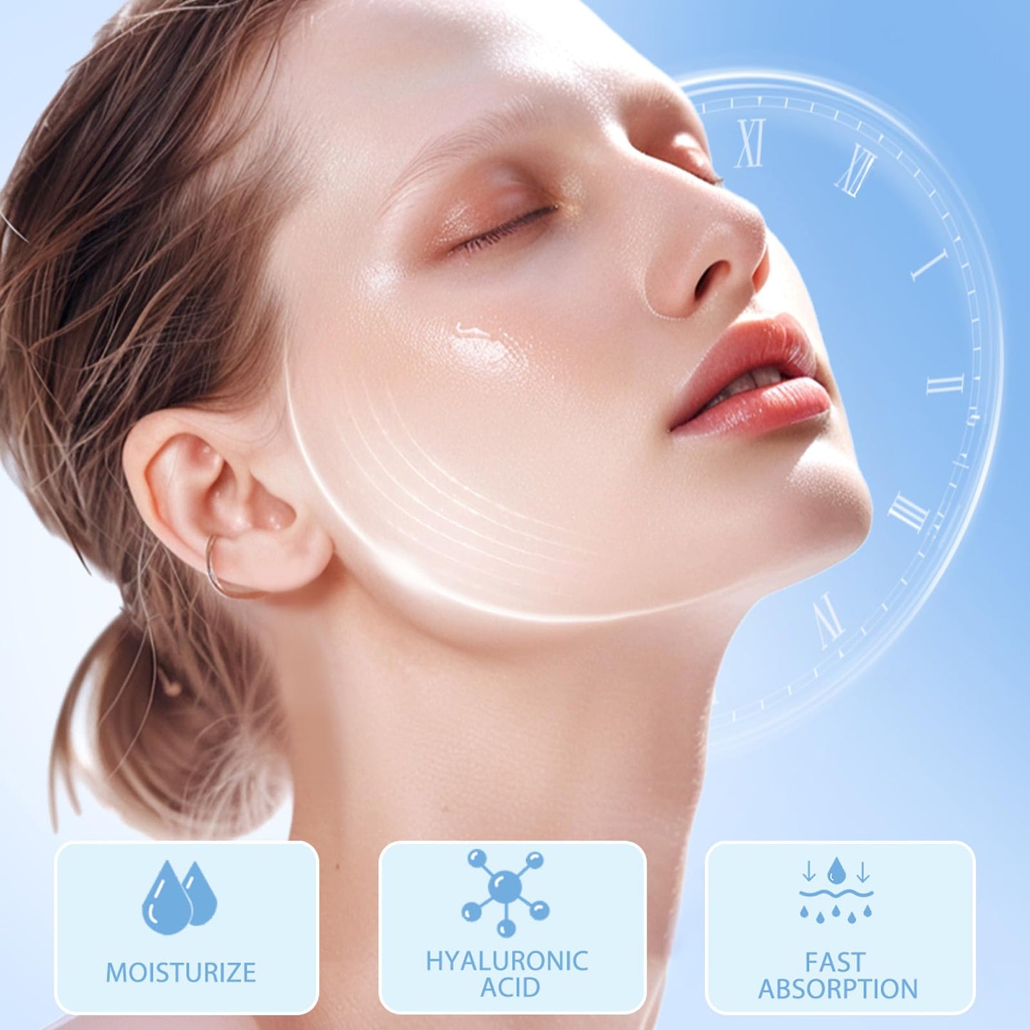 Pothenika Hydrating Hyaluronic Acid, Anti-Aging Hyaluronic Acid Serum for Face, Collagen Face Moisturiser for Dry and Dull Skin, Single-Use Vials Skincare Face Serum, Reduce Spots (30pcs)