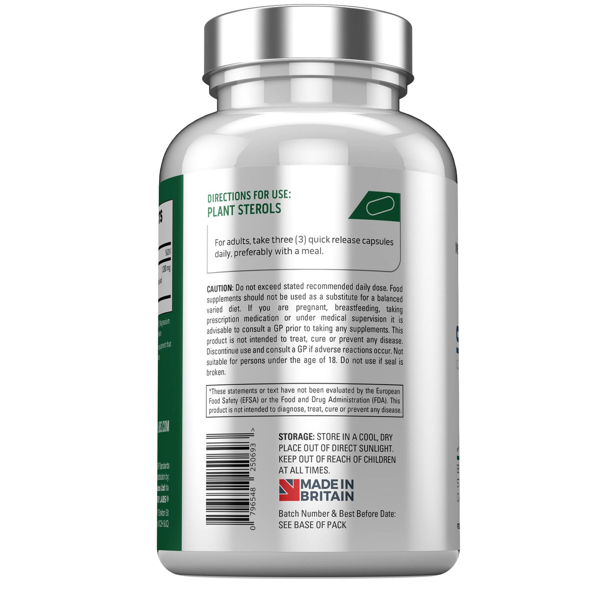Insynergy Labs Plant Sterols 1,200mg (Maximum Dose in UK) 180 Capsules, Superior Cholesterol Lowering Supplements (Beta-Sitosterol + Stigmasterol + Campesterol) 3 Form High Strength Complex