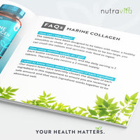 Marine Collagen Tablets 1400mg Enhanced with Hyaluronic Acid - Hydrolysed Collagen Supplements for Women and Men - 120 Tablets (2 Month Supply) - with Vitamin C, Vitamin E, Zinc and Vit B2 - Nutravita