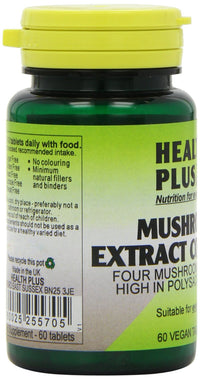 Health Plus Mushroom Extract Complex General Well-being Supplement - 60 Tablets