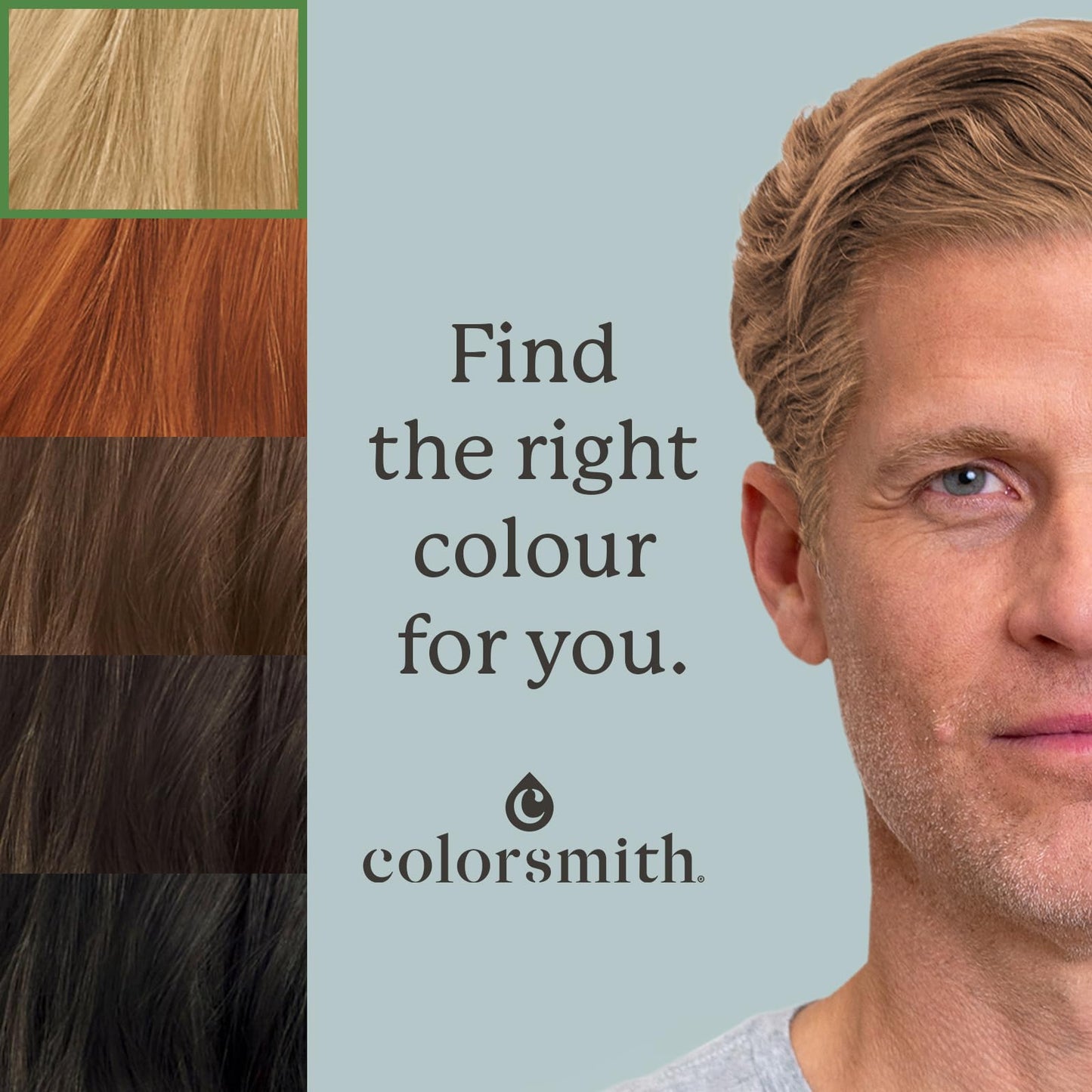 colorsmith Colorsmith Hair & Beard Colour for Blending Greys 2 pack, Ammonia-Free Complete Men’s At-home Beard & Hair Dye Kit, Professional-grade Demi-Permanent Hair Colour (Medium Ash Blonde 8.1)