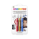 Snazaroo Face Paint Brush Pen, Adventure, Pack of 3, Safe and Non-Toxic, Precision Brush Nib, for Ages 3+