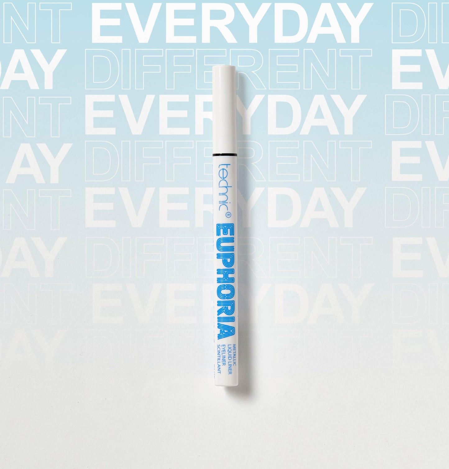 Technic Euphoria Metallic Liquid Liner - Highly Pigmented - Long Lasting - Brush like Tip for Ultimate Precision 0.8ml (Blue)