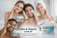 CHEAR ACNE Chear Acne Exfoliating Cleansing Pads 55 Pads – Salicylic Acid, Niacinamide & Hyaluronic Acid Face Pads with Witch Hazel, Pore Clearing Wipes for Acne, Oily Skin & Blackheads