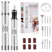 Leikedun Electric Nail File for Thick Toe Nails, 4 Speeds Nail Grinder for Thick Toenails Set for Various Nails and Shapes