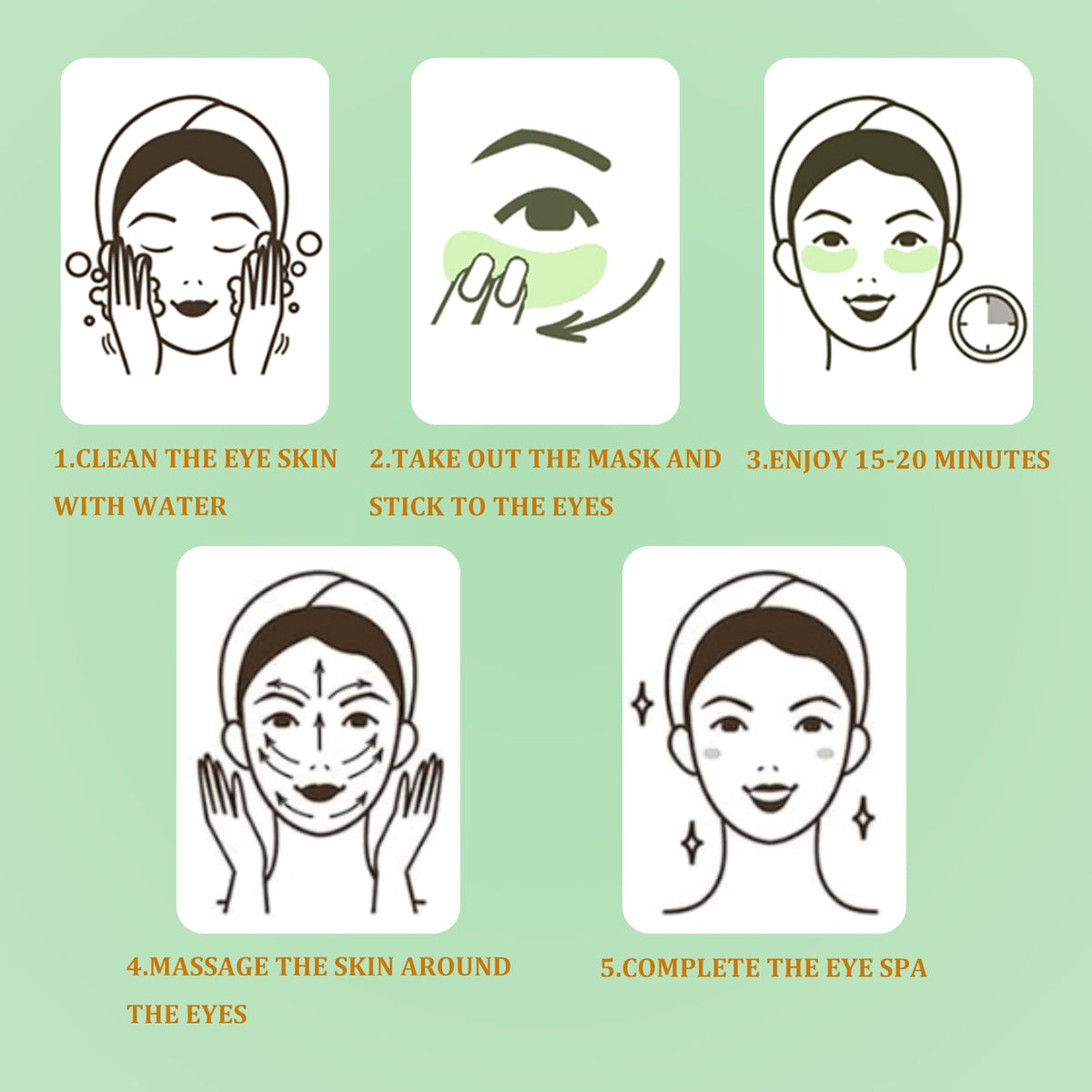 CGBOOM Under Eye Patches, Collagen Under Eye Mask, Dark Circles Under Eye Treatment, Puffy Eyes Bags Under Eyes Removal, Anti-Aging, Reduce Wrinkle, Skincare, Hydrating - 30 Pairs (Avocado)