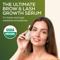 Organic Castor Oil with Biotin & Vitamin E Serum for Eyebrows, Eyelashes, Hair, Nails & Skin - Revitalises Hair & Scalp, Thicker Brows and Lashes, Stronger Nails, Softer Skin.