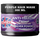 Ronney RONNEY Purple Hair Mask for Blonde Hair - Supports No Yellow Shampoo - 300 ml Blonde Hair Mask for Blonde, Bleached, Grey and Silver Hair Colour - Add Shine, Cool Tone, Lighten and Soften
