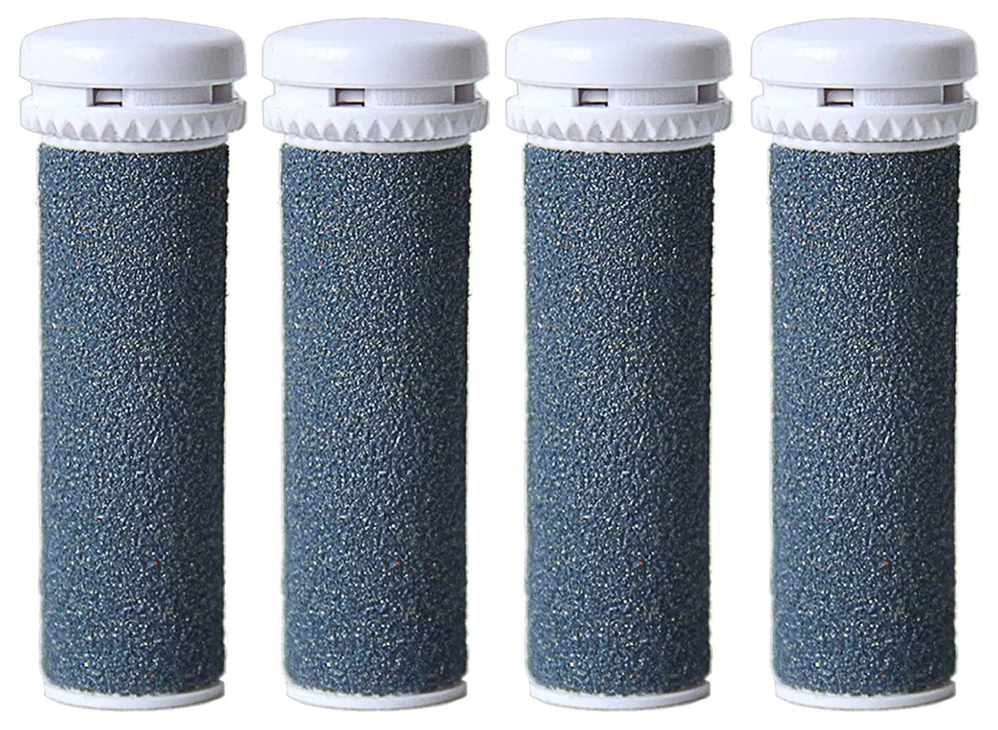 Hsthe Sea 4 Pack Extra Coarse Mineral Replacement Rollers Mineral Replacement Rolls for Emjoi Micro Pedi Callus Remover Refill Rollers (grey)