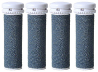 Hsthe Sea 4 Pack Extra Coarse Mineral Replacement Rollers Mineral Replacement Rolls for Emjoi Micro Pedi Callus Remover Refill Rollers (grey)