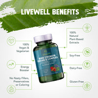 Vitamin B Complex Vegan High Strength Plant Based 60 Capsules Vitamin B12 Supplement B12 2000μg B9 Folate 400μg B7 Biotin 250μg B6 10mg B5 25mg B3 20mg B2 7.5mg B1 12.5mg with Choline Bitartrate