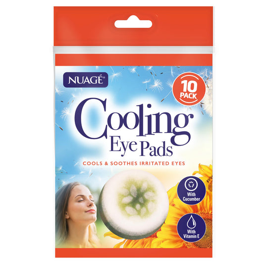 NUAGÉ Nuage Cooling Eye Pads - Cools & Soothes Irritated Eyes | Infused with Cucumber & Vitamin E - Refresh & Revive | Suitable for Daily Use - Relax & Pamper (10 Pack)