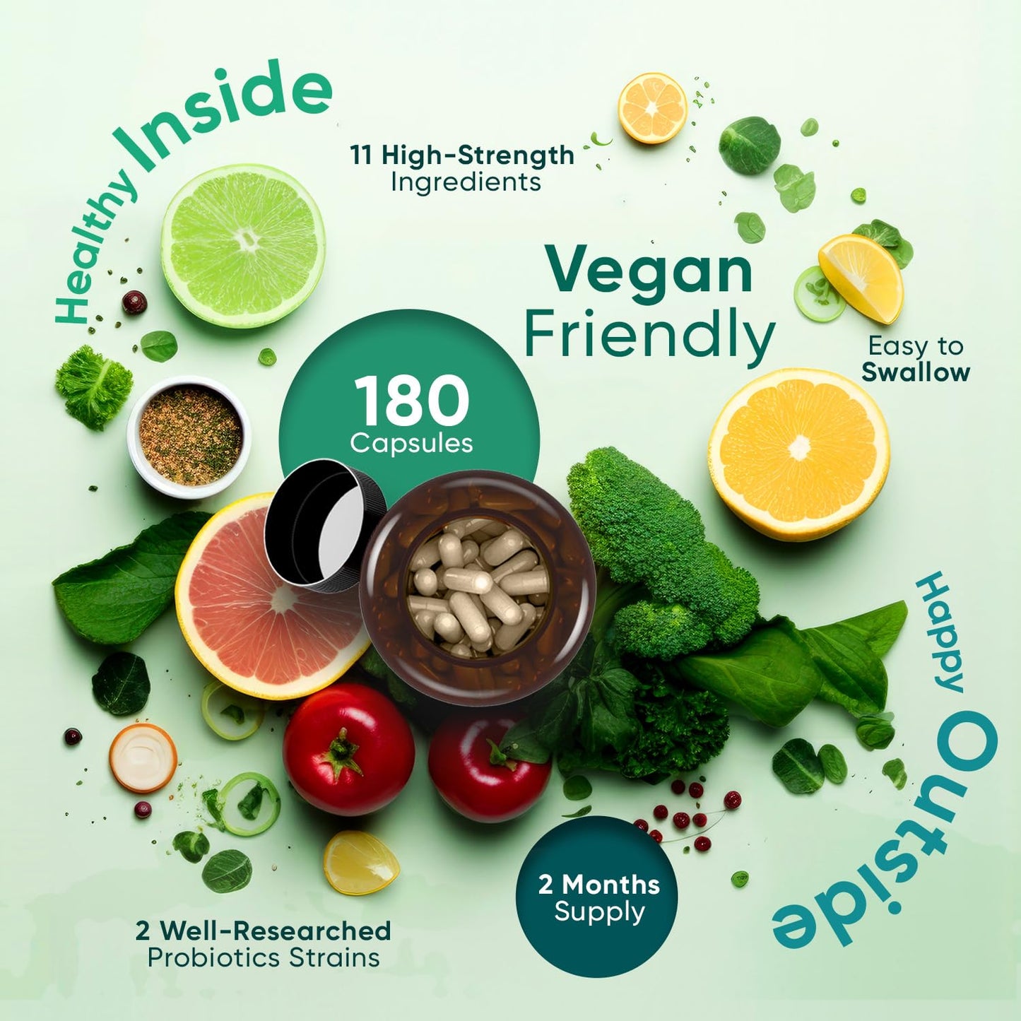 WeightWorld Detox & Cleanse - 180 Capsules - 2 Months Supply - High Strength & Vegan Detox & Cleanse Supplements - Prebiotics & Probiotic Complex - Colon Cleanse Tablets Alternative