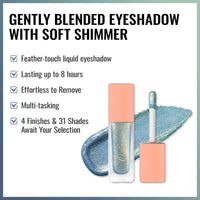 Oulac Liquid Glitter Eyeshadow – Shimmer Eyeshadow & Eyeliner | Shiny Teal with Gold and Emerald Sparkle, Blendable Sparkly Eye Make-up, Crease Resistant, Vegan, 6.8g, Electric Eel (14)
