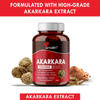 AMALTH Amalth Akarkara Anacyclus Pyrethrum Extract Supplements for Naturally Supports Your Stamina, Strength and Build Lean Muscle Mass- 500mg- 90 Capsules