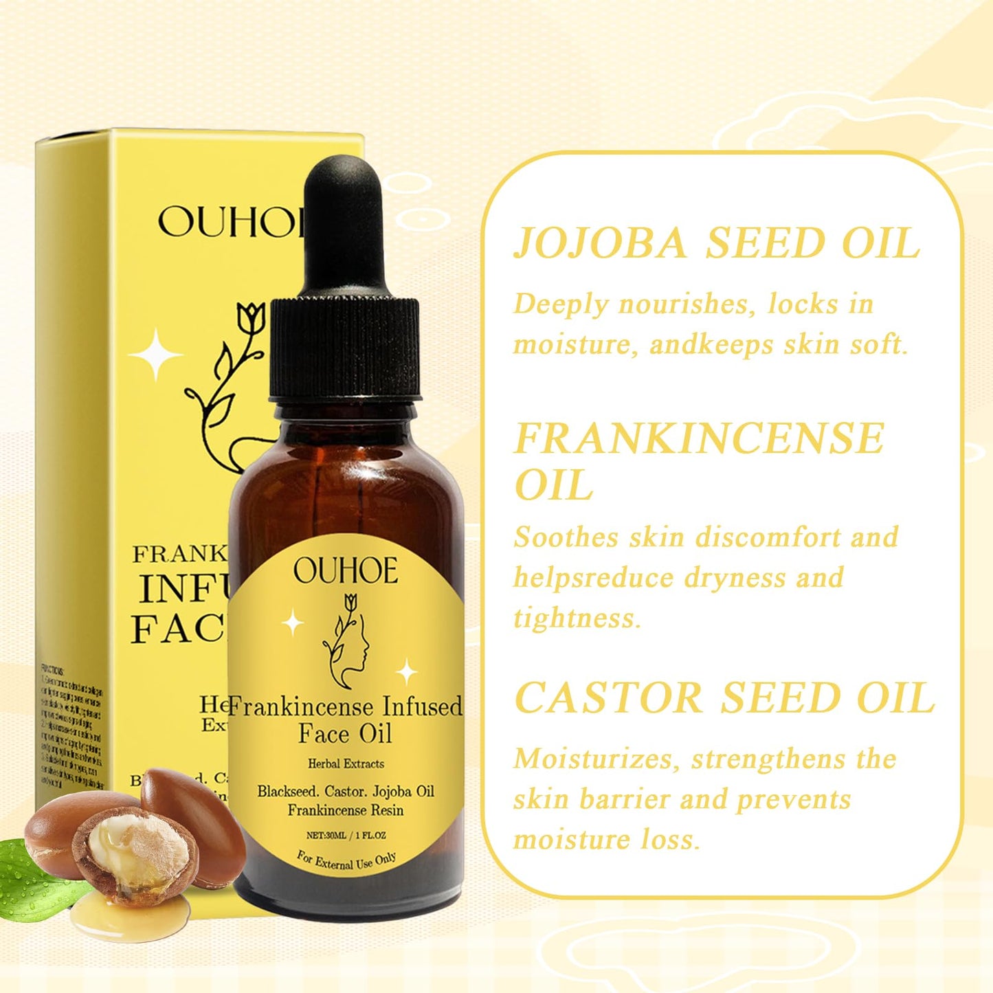 MADGININE 3 Pcs Frankincense Oil for Skin, Frankincense Oil, Frankincense Resin Oil, Deeply Nourishing, Light and Non-Sticky, Improve Skin Conditi, Frankincense Resin Oil for Skin Care