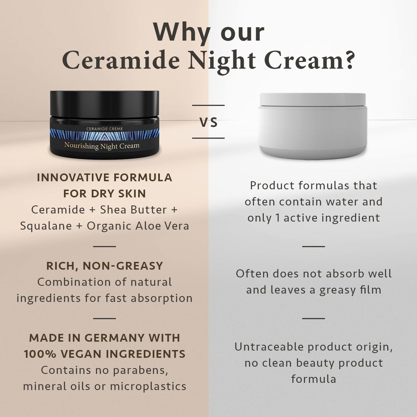 Satin Naturel Organic Aloe Vera & Ceramide Night Cream 50 ml