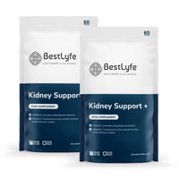BestLyfe Your Health Is Our Priority BestLyfe Kidney Support+ Supplement | 14 Nutrients & Vitamins | Twin Pack | 120 Capsules | Liver Detox | Kidney Cleanse | Gallbladder and Spleen Support | Healthy Urinary Tract | UK Made