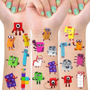 Yangsiw 4 Sheets Number Temporary Tattoos for Kids, Video Game Birthday Party Supplies Video Game Party Favors for Boys Girls Kids Birthday Decorations Tattoos Stickers Party Game Gifts
