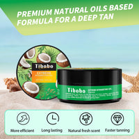 Premium Tan Accelerator Gel 100g - For Sunbed Use & Outdoor Sun Tanning Enhancer, Fast Bronzing Cream with Natural Oils Formula, Intensifying Self Tanning Boosting Oil, Long-Lasting Hydrating(Coconut)